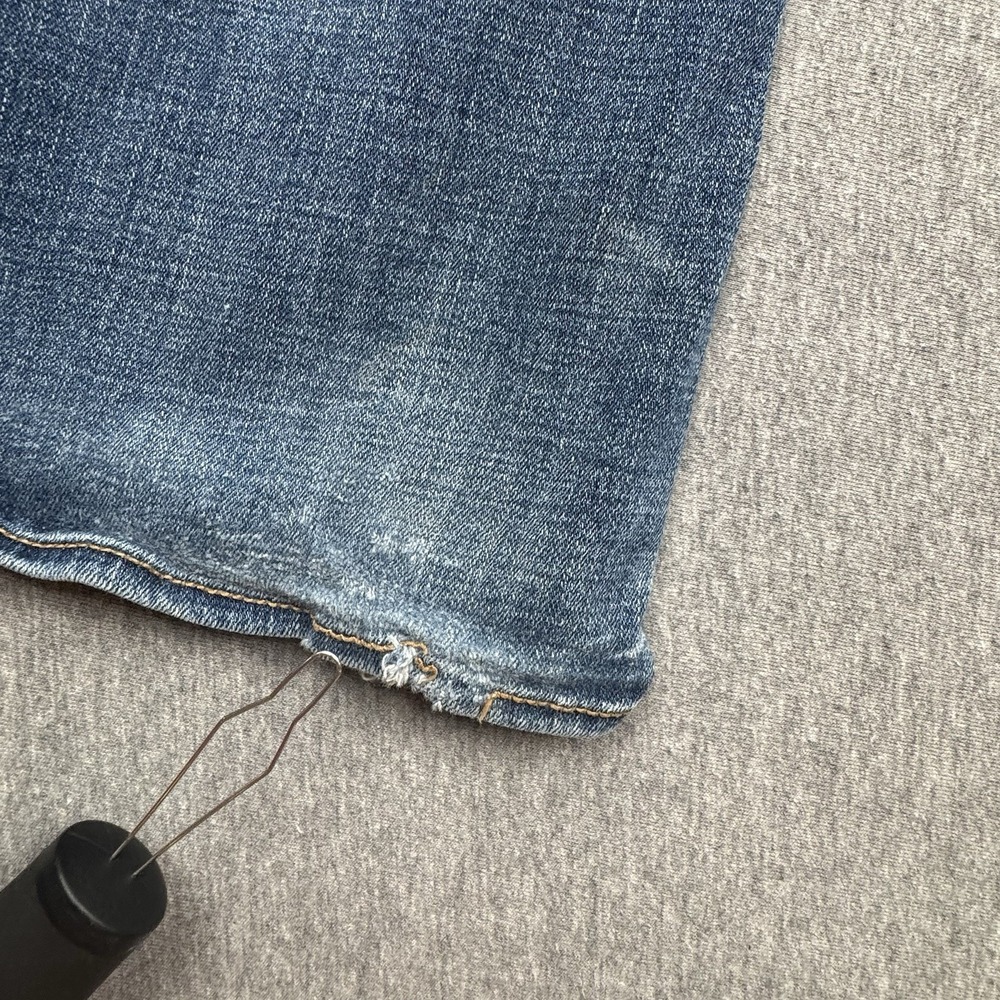 American Eagle Artist Flare Low Rise Jeans Blue Super Stretch Sz 8 30x31 Western - Picture 5 of 16